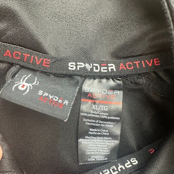 Spyder Active Jacket Men's XL Black ProWeb Full Zip Lightweight Performance - Picture 2 of 8
